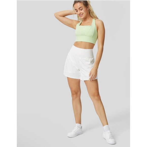 Halara Yoga Shorts Super High Waisted Sz Small Womens White Pockets - Picture 9 of 10